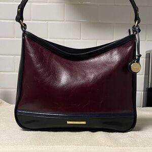 Brahmin Burgundy and Blue Shoulder Bag
